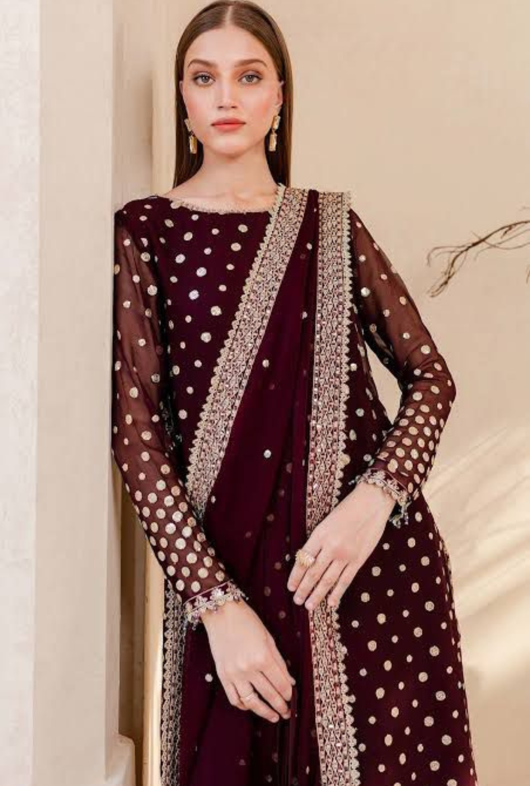 Velvet 3-Piece Embroidered Suit - FJ